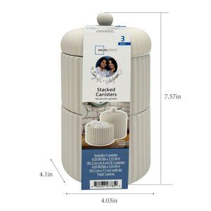 New 3 Piece Bathroom Canisters Containers Storage Canister Toiletries Personal H